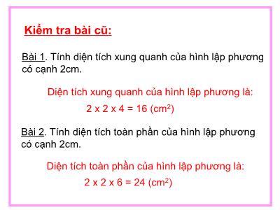 Bài giảng môn Toán Khối 5 - Tiết 109: Luyện tập chung (Trang 113) - Năm học 2020-2021