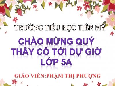 Bài giảng Toán Khối 5 - Hỗn số - Phạm Thị Phượng