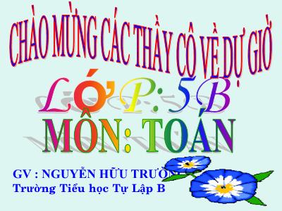 Bài giảng Toán Khối 5 - Luyện tập chung (Trang 79) - Nguyễn Hữu Trường