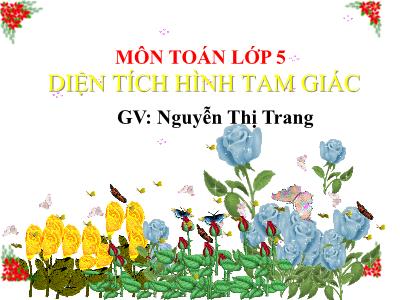 Bài giảng Toán Lớp 5 - Diện tích tam giác - Nguyễn Thị Trang