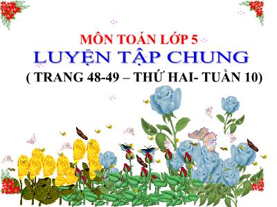 Bài giảng Toán Lớp 5 - Luyện tập chung (Trang 48+49)