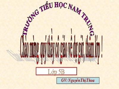 Bài giảng Luyện từ và câu Khối 5 - Đại từ - Nguyễn Thị Thoa