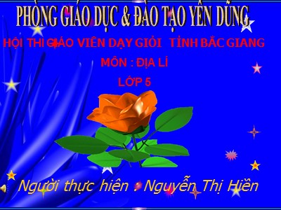 Bài giảng Địa lí Khối 5 - Bài 11: Lâm nghiệp và thủy sản - Nguyễn Thị Hiền