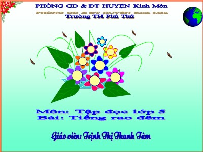 Bài giảng Tập đọc Khối 5 - Tiếng rao đêm - Trịnh Thị Thanh Tâm