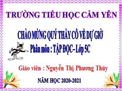 Bài giảng Tập đọc Lớp 5 - Người công dân số một (Tiết 2) - Nguyễn Thị Phương Thúy