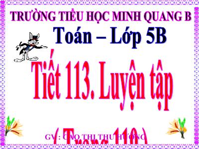 Bài giảng Toán Khối 5 - Bài: Luyện tập (Trang 119) - Cao Thị Thu Hường