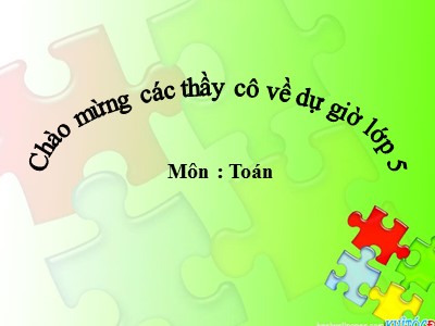 Bài giảng Toán Khối 5 - Ôn tập về giải toán