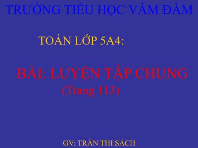 Bài giảng Toán Lớp 5 - Luyện tập (Trang 113)