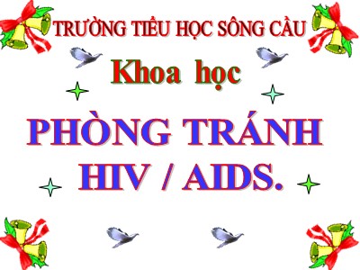 Bài giảng Khoa học Lớp 5 - Bài 16: Phòng tránh HIV/AIDS - Trường Tiểu học Sông Cầu