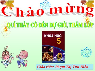 Bài giảng Khoa học Lớp 5 - Bài 23: Sắt, gang, thép - Phạm Thị Thu Hiền
