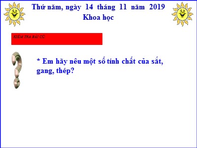 Bài giảng Khoa học Lớp 5 - Bài 24: Đồng và hợp kim của đồng - Năm học 2019-2020