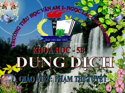 Bài giảng Khoa học Lớp 5 - Bài 37: Dung dịch - Phạm Thị Tuyết