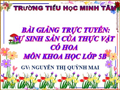 Bài giảng Khoa học Lớp 5 - Bài 52: Sinh sản của thực vật có hoa - Nguyễn Thị Quỳnh Mai