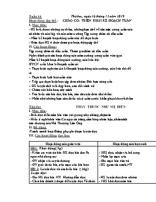 Giáo án Lớp 5 - Tuần 16 - Năm học 2019-2020 (Bản đẹp)