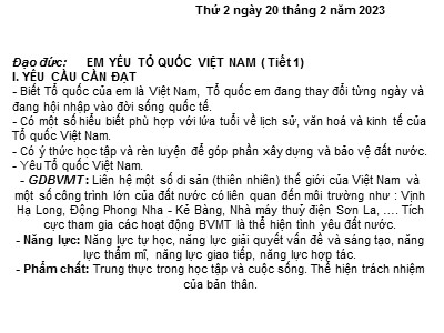 Bài giảng Đạo đức Lớp 5 - Bài 11: Em yêu Tổ quốc Việt Nam (Tiết 2) - Năm học 2022-2023 - Hà Đức Minh - Trường Tiểu học Tây An