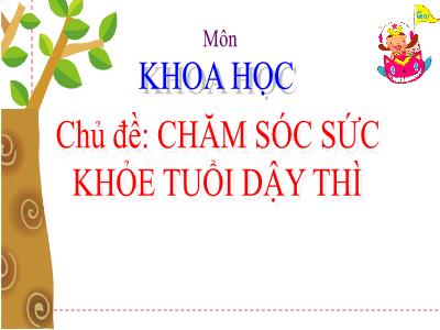 Bài giảng Khoa học Lớp 5 - Bài: Chăm sóc sức khỏe tuổi dậy thì