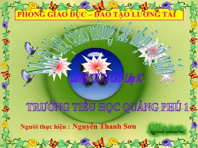 Bài giảng Luyện từ và câu Lớp 5 - Tiết 49: Liên kết các câu trong bài bằng cách lặp từ ngữ - Nguyễn Thanh Sơn
