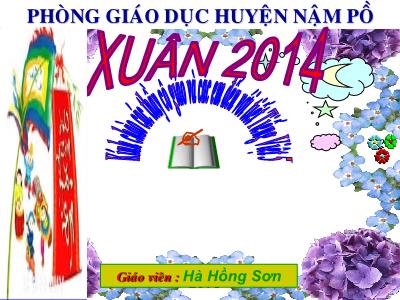 Bài giảng Luyện từ và câu Lớp 5 - Tiết 50: Liên kết các câu trong bài bằng cách thay thế từ ngữ - Hà Hồng Sơn Bài giảng Luyện từ và câu Lớp 5 - Tiết 50: Liên kết các câu trong bài bằng cách thay thế từ ngữ - Hà Hồng Sơn