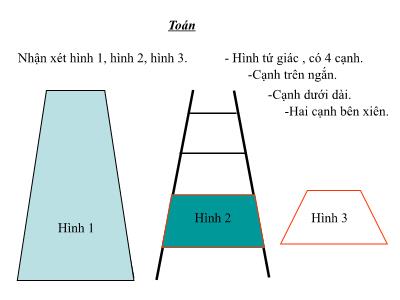 Bài giảng Toán Lớp 5 - Tiết 90: Hình thang