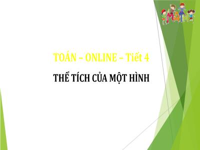 Bài giảng Toán Lớp 5 - Tuần 22, Tiết 4