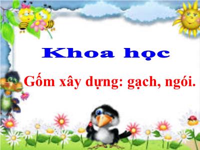 Bài giảng Khoa học Lớp 5 - Bài 27: Gốm xây dựng Gạch, ngói - Năm học 2023-2024 - Lê Thị Hồng Hạnh