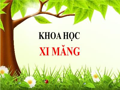 Bài giảng Khoa học Lớp 5 - Bài 28: Xi măng - Năm học 2023-2024 - Lê Thị Hồng Hạnh