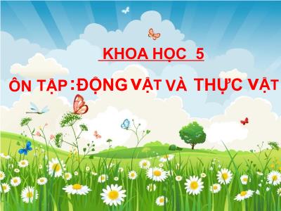Bài giảng Khoa học Lớp 5 - Tuần 31. Bài 61: Ôn tập Động vật và thực vật - Năm học 2021-2022 - Đặng Thị Thu Hà