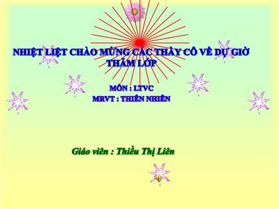 Bài giảng Luyện từ và câu Lớp 5 - Mở rộng vốn từ Thiên nhiên - Năm học 2022-2023 - Thiều Thị Liên