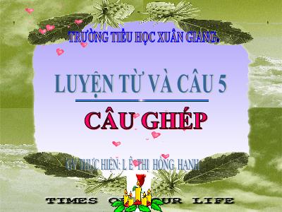 Bài giảng Luyện từ và câu Lớp 5 - Tuần 16: Câu ghép - Năm học 2021-2022 - Lê Thị Hồng Hạnh