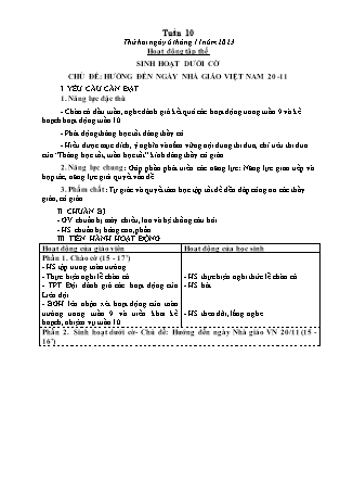 Kế hoạch bài dạy các môn Lớp 5 - Tuần 10 - Năm học 2023-2024 - Lê Thị Hồng Hạnh