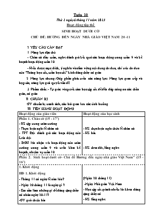Kế hoạch bài dạy các môn Lớp 5 - Tuần 10 - Năm học 2023-2024 - Thiều Thị Liên