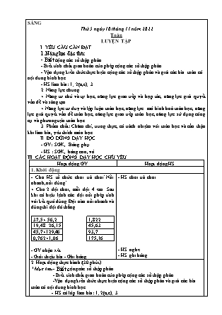 Kế hoạch bài dạy các môn Lớp 5 - Tuần 10 (Tiếp theo) - Năm học 2022-2023 - Đặng Thị Thu Hà