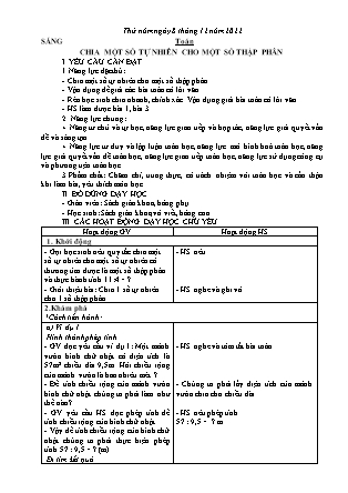 Kế hoạch bài dạy các môn Lớp 5 - Tuần 11 (Ngày 8/12) - Năm học 2022-2023 - Đặng Thị Thu Hà