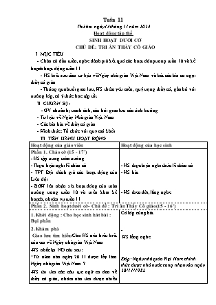 Kế hoạch bài dạy các môn Lớp 5 - Tuần 11 (Thứ 2, 3) - Năm học 2023-2024 - Đặng Thị Xuân