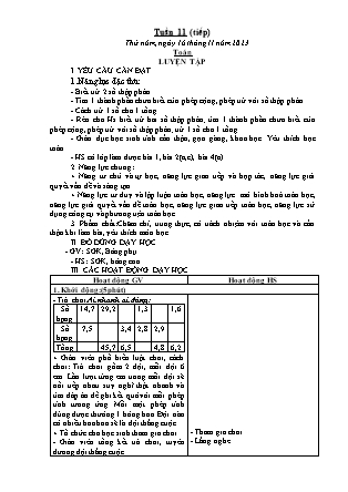 Kế hoạch bài dạy các môn Lớp 5 - Tuần 11 (Thứ 5, 6) - Năm học 2023-2024 - Đặng Thị Xuân