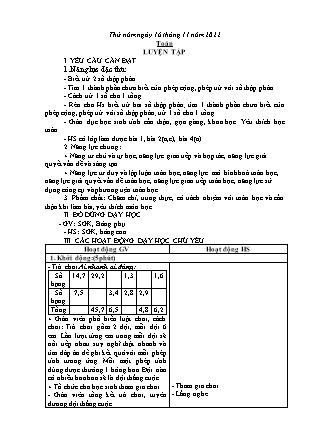 Kế hoạch bài dạy các môn Lớp 5 - Tuần 11 (Tiếp theo) - Năm học 2022-2023 - Đặng Thị Thu Hà
