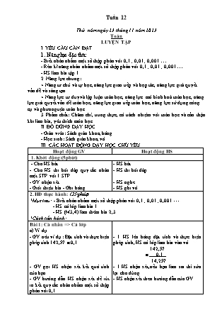Kế hoạch bài dạy các môn Lớp 5 - Tuần 12 (Tiếp theo) - Năm học 2023-2024 - Lê Thị Hồng Hạnh