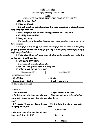 Kế hoạch bài dạy các môn Lớp 5 - Tuần 13 (Thứ 5, 6) - Năm học 2023-2024 - Đặng Thị Xuân