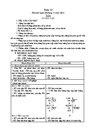 Kế hoạch bài dạy các môn Lớp 5 - Tuần 13 (Tiếp theo) - Năm học 2023-2024 - Thiều Thị Liên