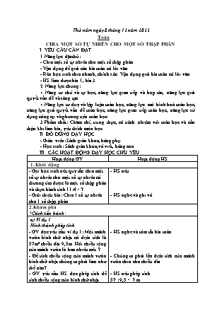 Kế hoạch bài dạy các môn Lớp 5 - Tuần 14 (Tiếp theo) - Năm học 2022-2023 - Trần Thị Việt Hà