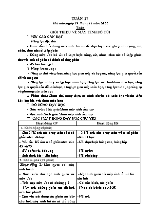 Kế hoạch bài dạy các môn Lớp 5 - Tuần 17 - Năm học 2022-2023 - Đặng Thị Thu Hà