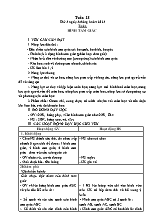 Kế hoạch bài dạy các môn Lớp 5 - Tuần 18 - Năm học 2022-2023 - Đặng Thị Thu Hà