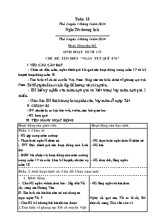 Kế hoạch bài dạy các môn Lớp 5 - Tuần 18 (Thứ 2, 3, 4) - Năm học 2023-2024 - Đặng Thị Xuân