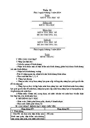 Kế hoạch bài dạy các môn Lớp 5 - Tuần 18 (Tiếp theo) - Năm học 2023-2024 - Thiều Thị Liên