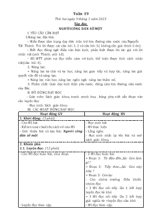 Kế hoạch bài dạy các môn Lớp 5 - Tuần 19 - Năm học 2022-2023 - Đặng Thị Thu Hà