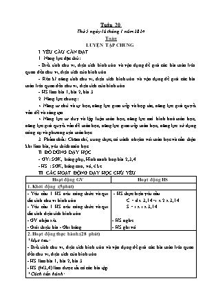 Kế hoạch bài dạy các môn Lớp 5 - Tuần 20 (Tiếp theo) - Năm học 2023-2024 - Thiều Thị Liên