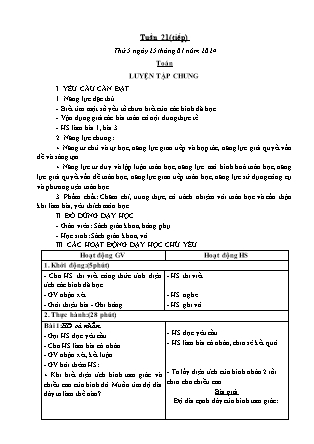 Kế hoạch bài dạy các môn Lớp 5 - Tuần 21 (Thứ 5, 6) - Năm học 2023-2024 - Đặng Thị Xuân