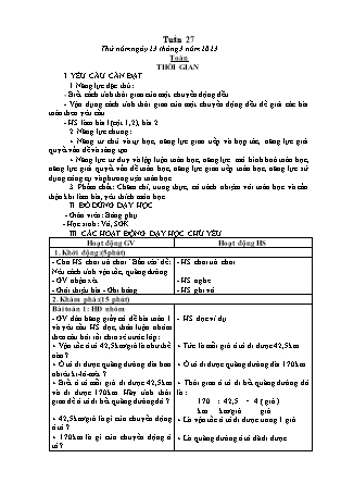 Kế hoạch bài dạy các môn Lớp 5 - Tuần 27 (Tiếp theo) - Năm học 2022-2023 - Đặng Thị Thu Hà