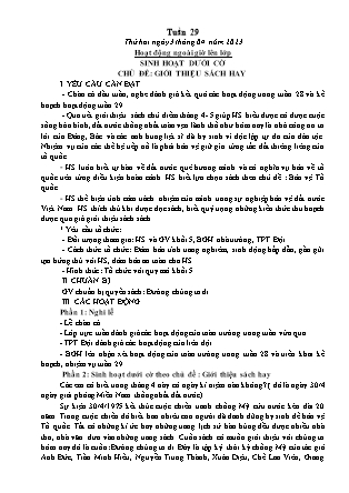 Kế hoạch bài dạy các môn Lớp 5 - Tuần 29 - Năm học 2022-2023 - Thiều Thị Liên