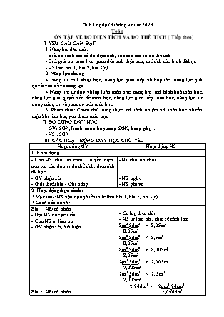 Kế hoạch bài dạy các môn Lớp 5 - Tuần 30 (Tiếp theo) - Năm học 2022-2023 - Trần Thị Việt Hà